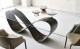 Cattelan Italia Butterfly Dining Table Bevelled Extra Clear Glass in Brushed Bronze base - Customisable | Kartar & Seibo
