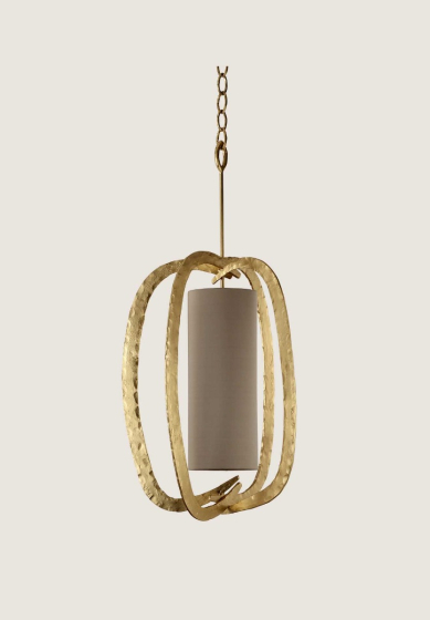 Miro Pumpkin Chandelier in Bright Gold by Porta Romana | Kartar & Seibo