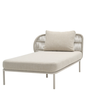 Vincent Sheppard Kodo Modular Sofa Chaise Longue Right with Almond Seat and Back Cushion by Vincent Sheppard| Kartar & Seibo
