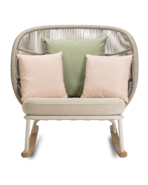 Kodo Lounge Rocking Chair with Almond Seat Cushion - Customisable by Vincent Sheppard| Kartar & Seibo