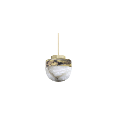 Lucid 200 Silvered Oxidised Brass Pendant