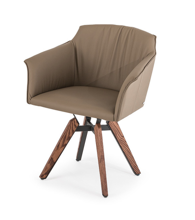 Cattelan Italia Tyler Swivel Chair with Arms - Customisable | Kartar & Seibo