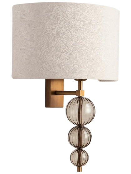 Alette Antique Brass Wall Light by Heathfield & Co | Kartar and Seibo 