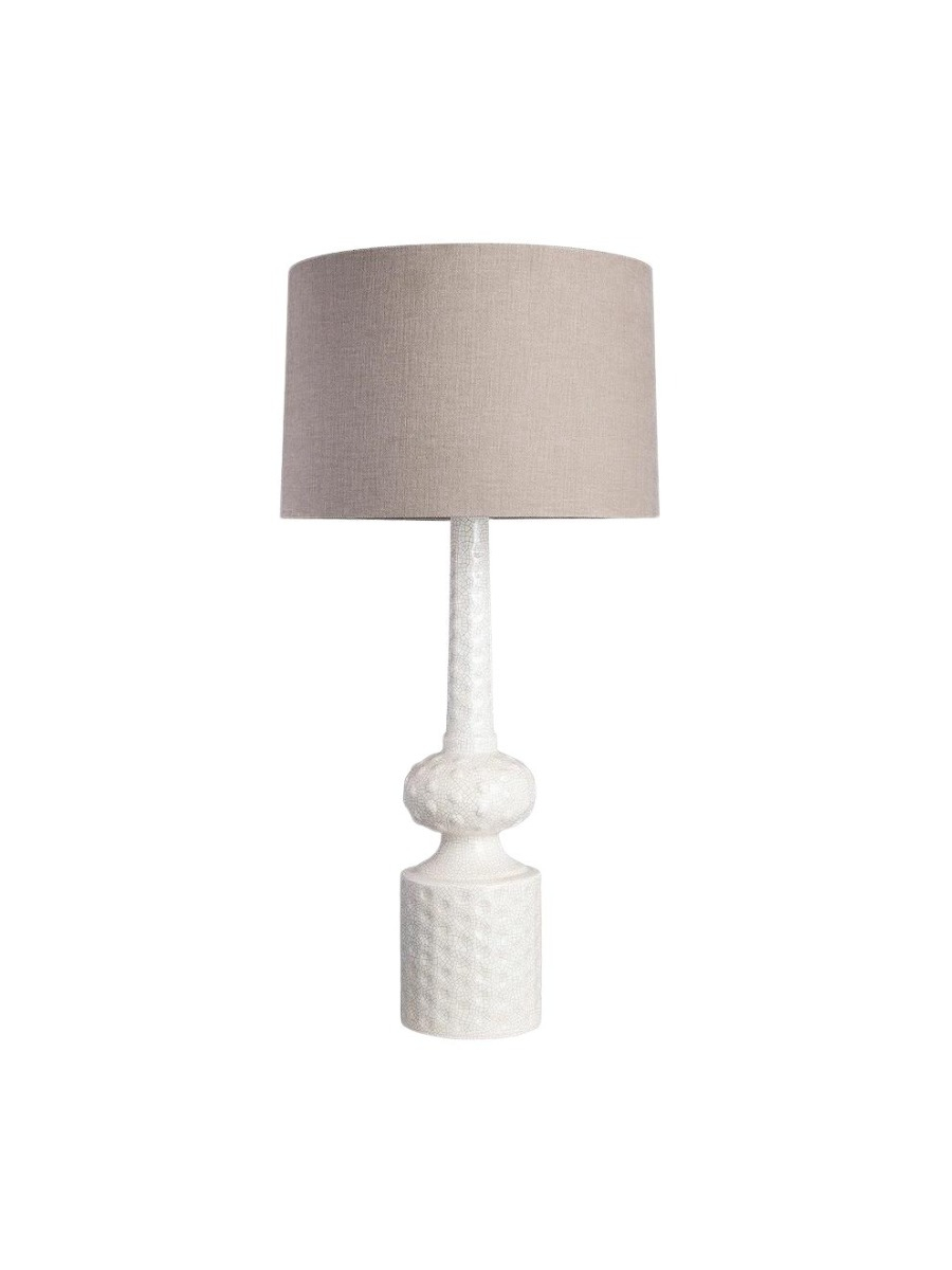 Babylon Ivory Crackle Table Lamp by Heathfield Co Kartar and Seibo