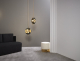 Pendulum Pendant Smoked Glass with Satin Brass by CTO Lighting | Kartar & Seibo