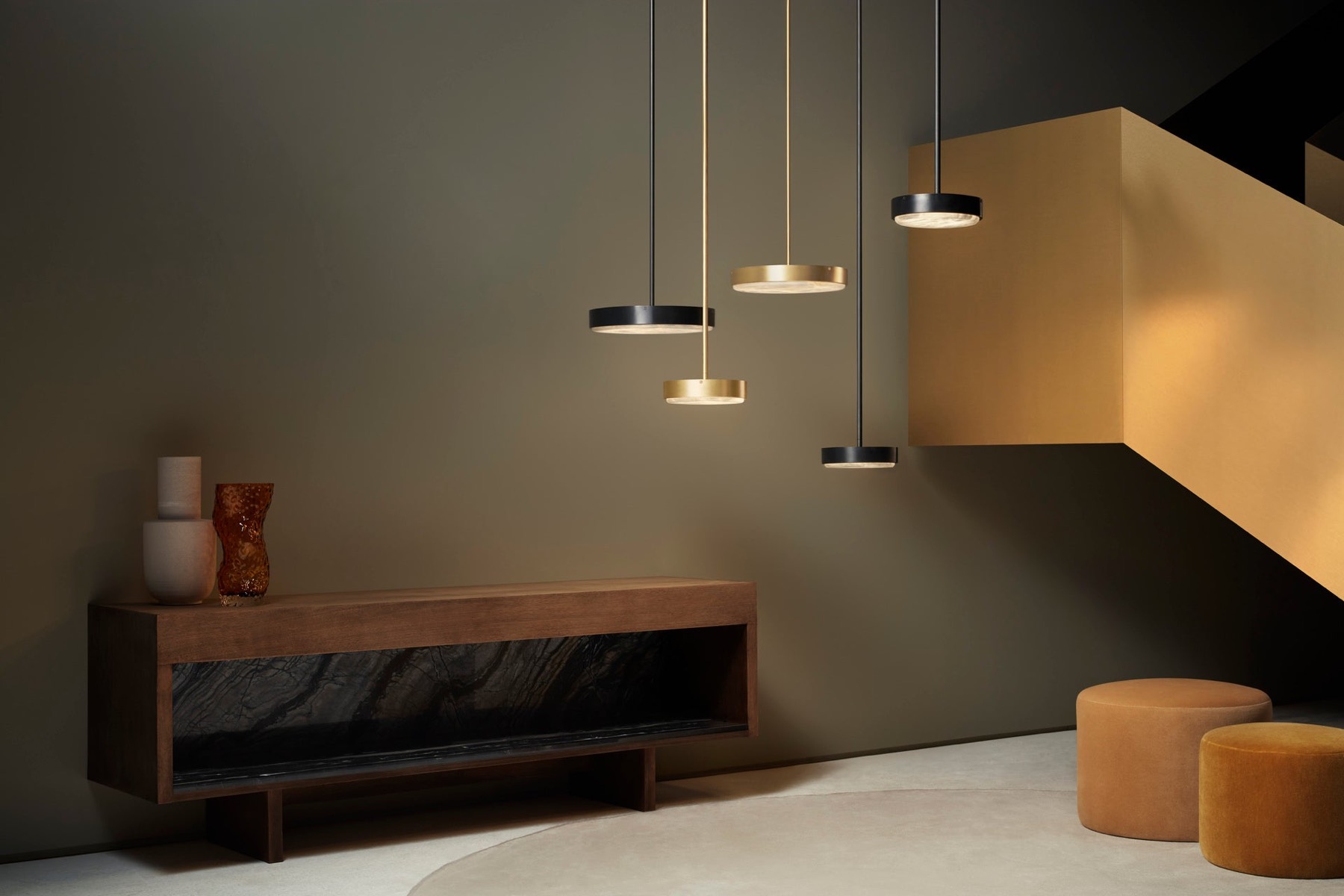 Anvers Medium Pendant in Bronze by CTO Lighting | Kartar & Seibo