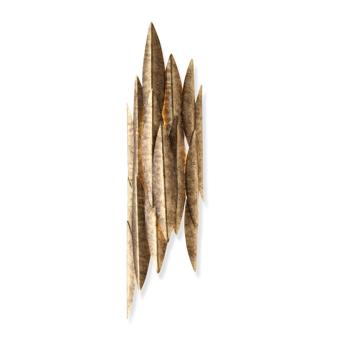 Leaf Wall Light Small in Cosmic Gold by Porta Romana | Kartar and Seibo 