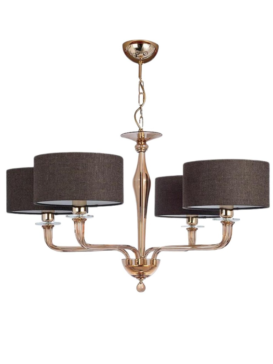 Czarina Old Gold 4 Arm Chandelier by Heathfield & Co| Kartar and Seibo 