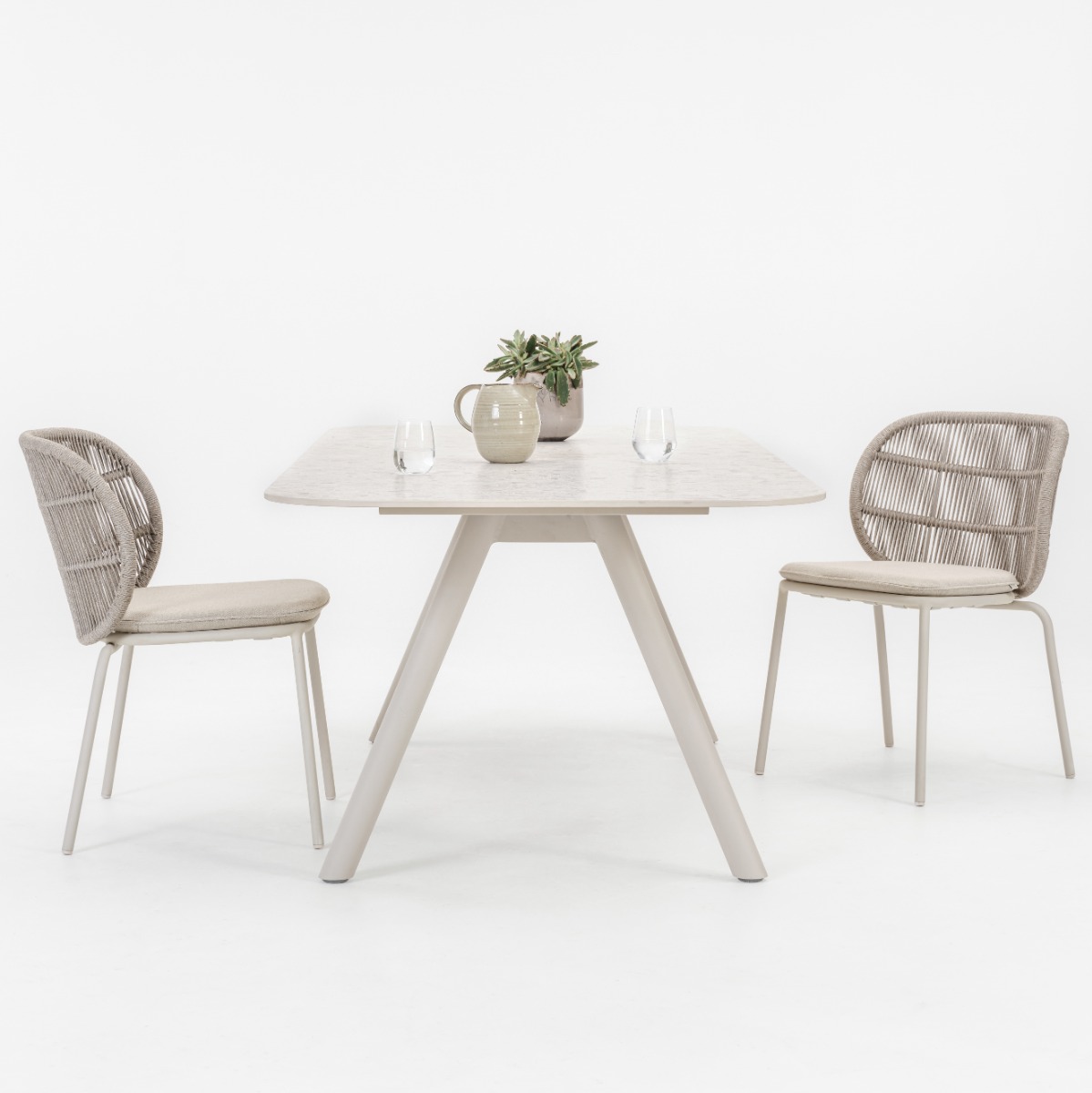 Kodo Dining Chair with Almond Seat Cushion - Customisable by Vincent Sheppard | Kartar & Seibo 